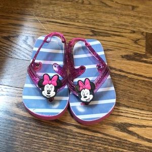 Minnie Mouse flip flops toddler size 8